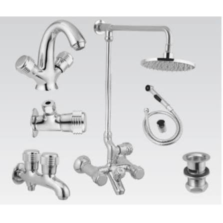 1707 Faisal Sanitary Bath Set Complete 8 Pieces Bath Set Complete 8 Pieces - Image 1