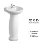 Master Pearl Small BP-26 Pedestal Basin