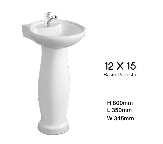 Master Sanitary Ware Pearl Small BP-26 Pedestal Basin Master Pearl Small BP-26 Pedestal Basin - Image 1